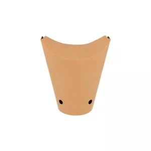 Gobelets frites carton KRAFT avec fermeture dim 8.5x14cm 16oz / 480 ml